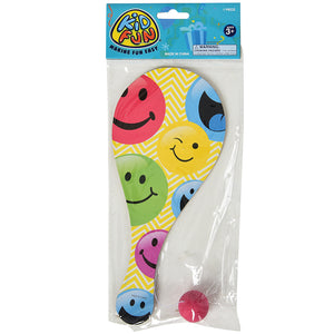 Smile Paddle Balls Toy (One Dozen)