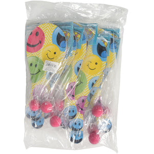 Smile Paddle Balls Toy (One Dozen)