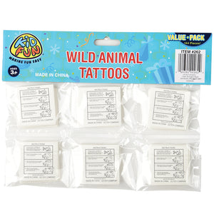 Wild Animal Tattoos Party Favor (144 pieces)