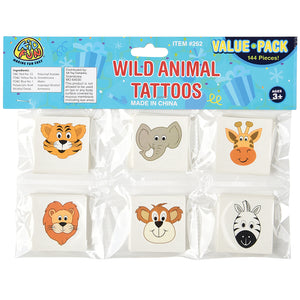 Wild Animal Tattoos Party Favor (144 pieces)