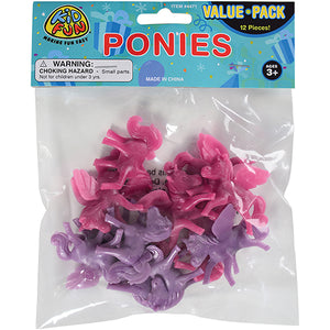 Pink And Purple Mini Ponies Toy Set (pack of 12)