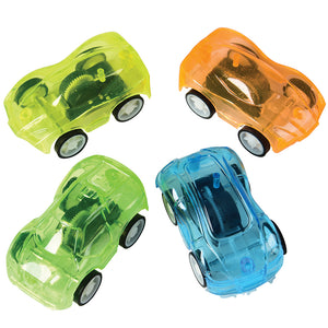 Transparent Pull Back Car Toy (pack of 8)