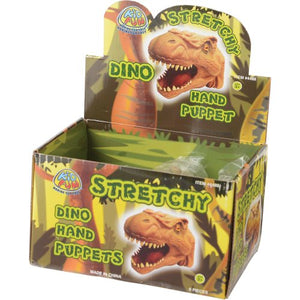 Stretchy Dinosaur Hand Puppet Toy (pack of 6)