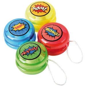 Superhero Mini Toy Yo-Yos (pack of 12)