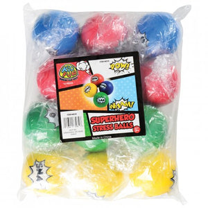 Superhero Stress Toy Balls (pack of 12)