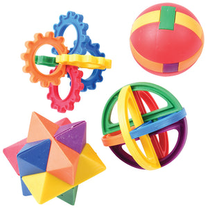 Plastic Puzzle Balls Toy (1 Dozen)