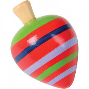 Painted Wood Spin Tops Toy (Pack of 6)