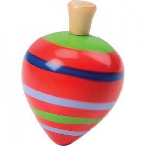 Painted Wood Spin Tops Toy (Pack of 6)