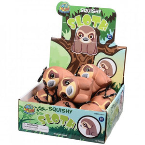 Squishy Sloth with Glitter Eyes Toy (1 Dozen)