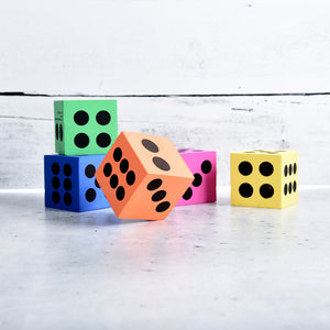 Foam Dice - 2.5 Inch Toy (one dozen)