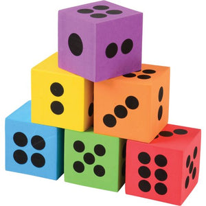 Foam Dice - 2.5 Inch Toy (one dozen)