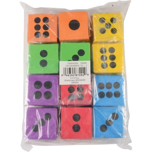 Foam Dice - 2.5 Inch Toy (one dozen)