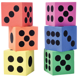 Foam Dice - 2.5 Inch Toy (one dozen)