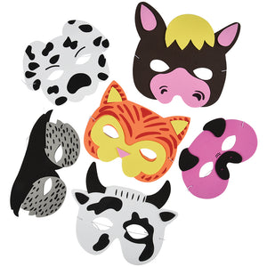 Farm Animal Foam Masks Costume Accessory (One Dozen)