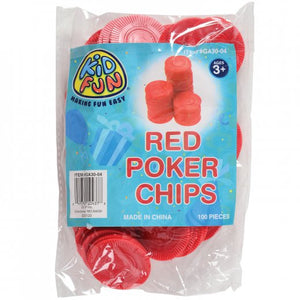 Bulk Poker Chips Red Game Accessory (bag of 100)