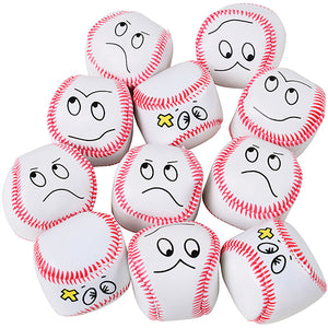 Baseball Face Kickballs Toy (1 Dozen)