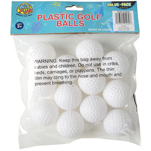 Plastic Golf Balls Toy (1 dozen)