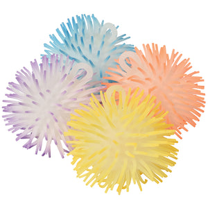 Glow In Dark Puffer Balls - 4 Inch Toys (One dozen)