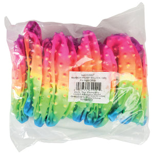 Rainbow Knobby Balls Toy - 5 inch (1 dozen)