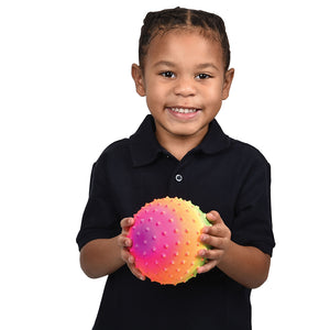 Rainbow Knobby Balls Toy - 5 inch (1 dozen)