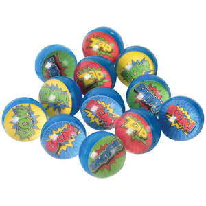 Superhero Bounce Toy Balls 32Mm (pack of 12)