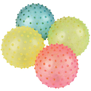 Glitter Knobby Balls Toy 5 Inch (1 Dozen)