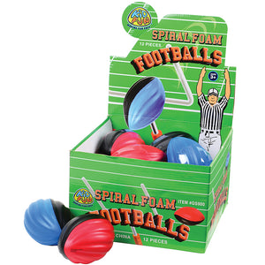 Spiral Footballs Toy 12 Per Display