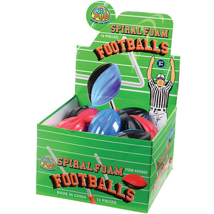 Spiral Footballs Toy 12 Per Display