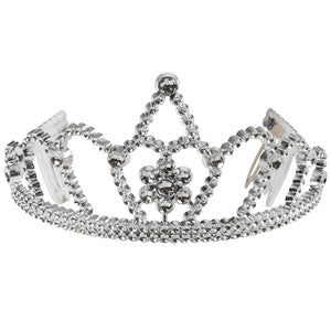 Silver Tiaras Costume Accessory (One Dozen)