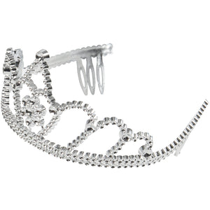 Silver Tiaras Costume Accessory (One Dozen)