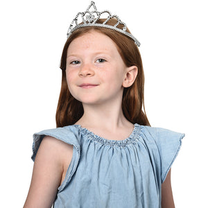 Silver Tiaras Costume Accessory (One Dozen)