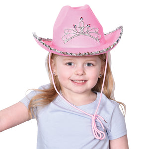 Pink Cowboy Hat with Jewels - Child Costume Accessory