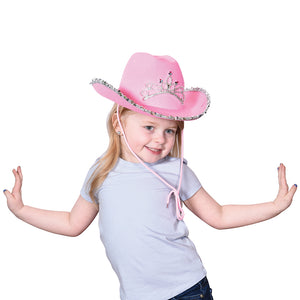 Pink Cowboy Hat with Jewels - Child Costume Accessory