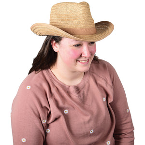 Rolled Cowboy Hat Tan Costume Accessory