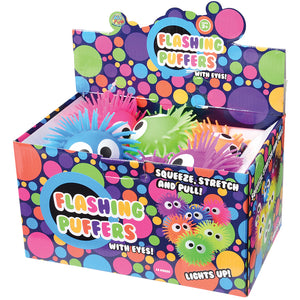 Flashing Puffer with Eyes Toys (One dozen)