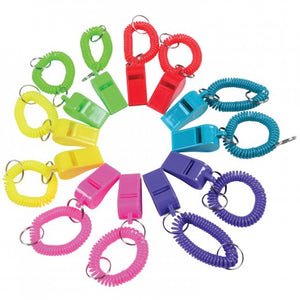 Bracelet Whistle Keychains Novelty (One dozen)