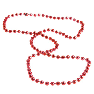 Metallic Bead Necklaces - Red (One dozen) - Sports