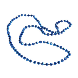 Metallic Bead Necklaces - Blue (One dozen) - Sports