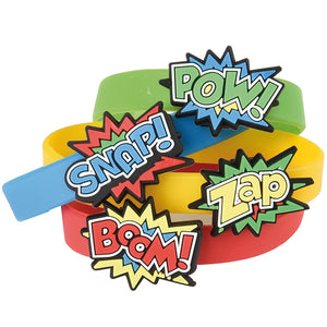 Superhero Rubber Bracelets Party Favor (1 dozen)