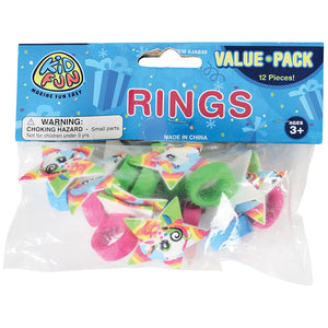 Unicorn Rubber Rings (1 Dozen) - Party Themes