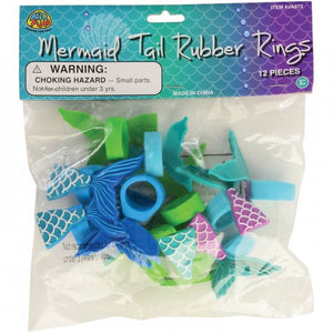 Mermaid Tail Rubber Rings Party Favor (1 Dozen)