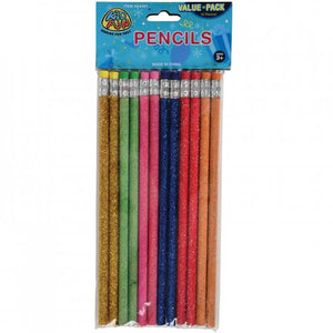 Glitter Stationery Pencils (One Dozen)