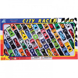 50 Piece Race Car Set Toy (One Set)