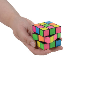 Neon Puzzle Cubes Toy (1 dozen)