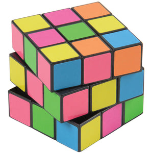 Neon Puzzle Cubes Toy (1 dozen)