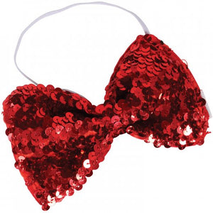 Red Sequin Bowtie Costume Accessory