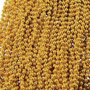 Mardi Gras Metallic Bead Necklaces Party Favor (144 pieces)