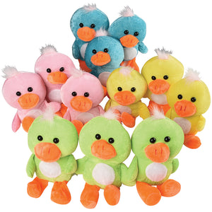 Bright Plush Ducks Toy (one dozen)