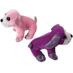 Glitter Sitting Dogs Plush (1 dozen)