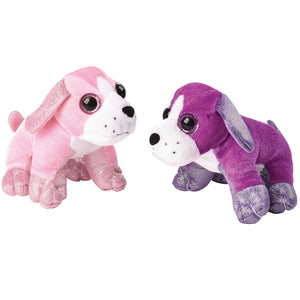 Glitter Sitting Dogs Plush (1 dozen)